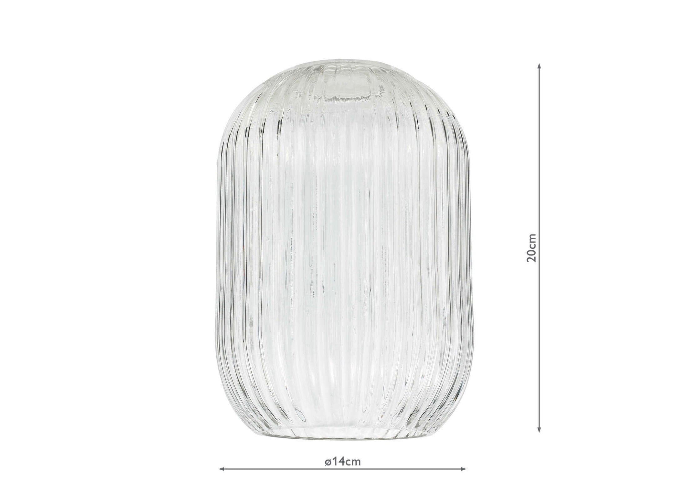 Sawyer Easy Fit Pendant Amber Ribbed Glass