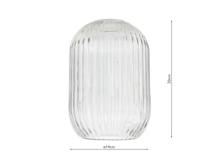 Sawyer Easy Fit Pendant Amber Ribbed Glass
