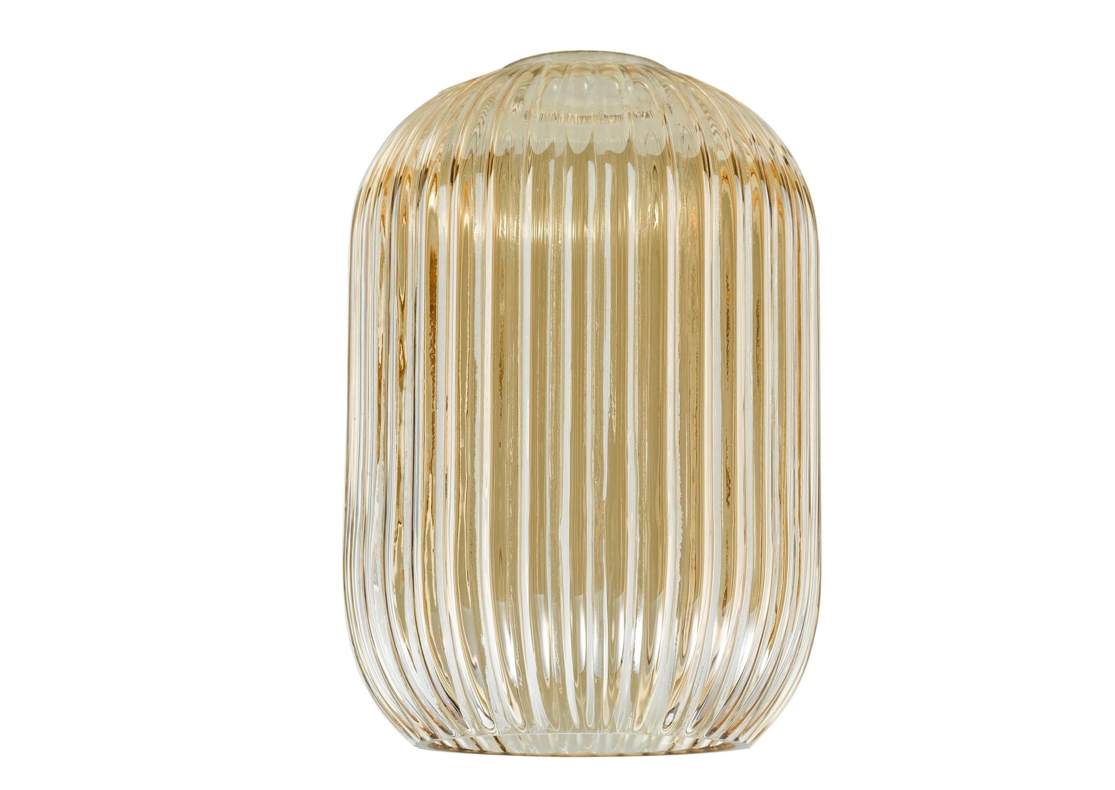 Sawyer Easy Fit Pendant Amber Ribbed Glass