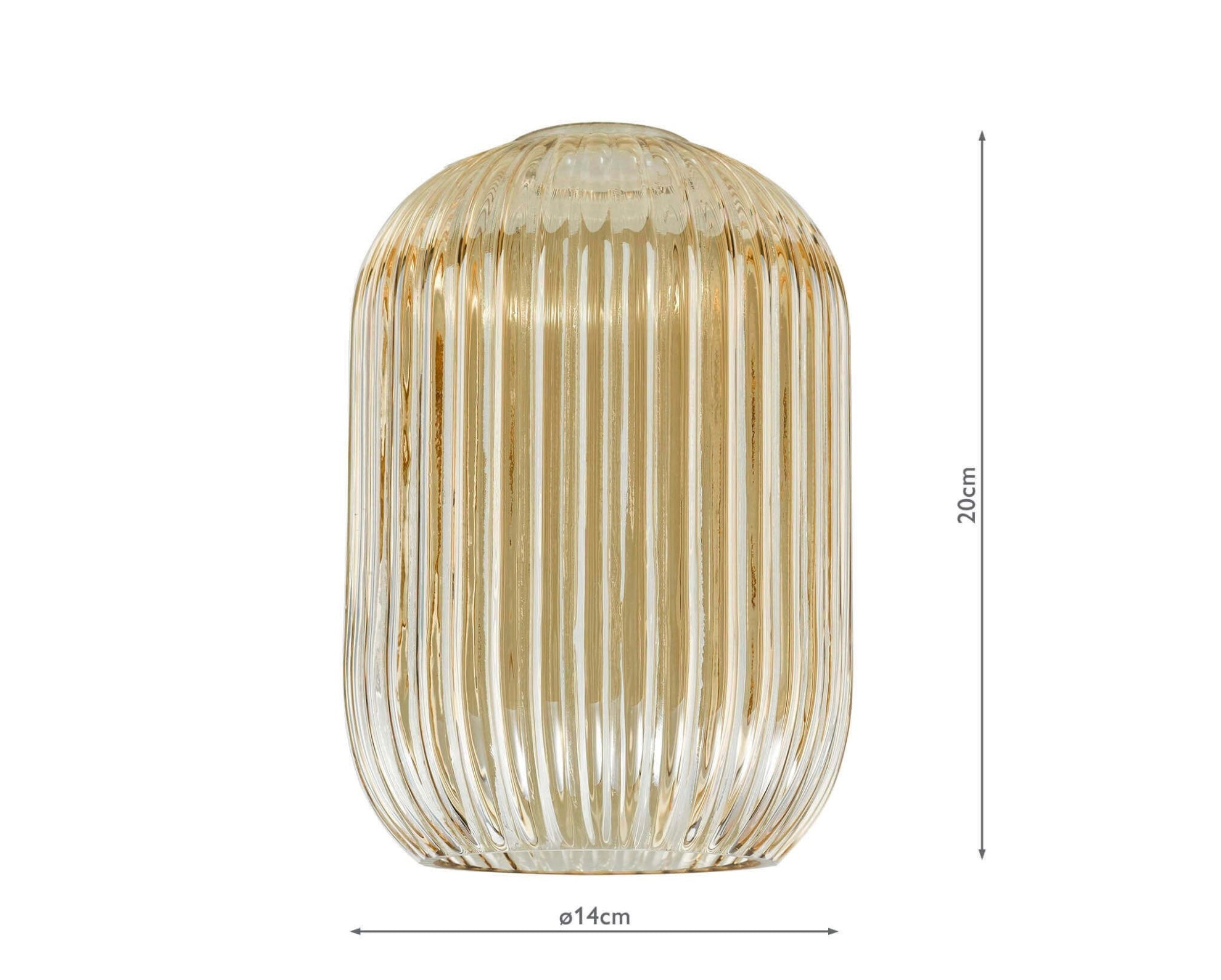 Sawyer Easy Fit Pendant Amber Ribbed Glass