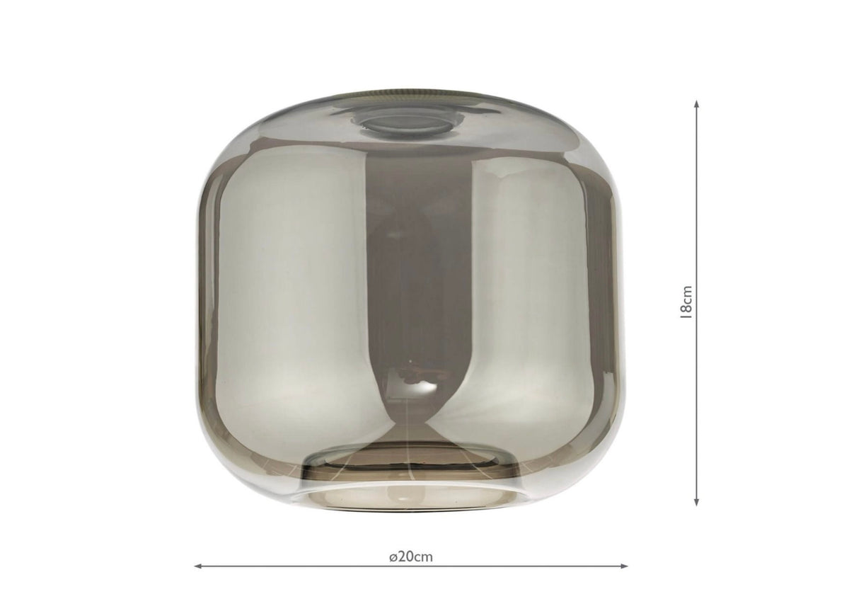 Aiden Easy Fit Pendant Smoked Glass