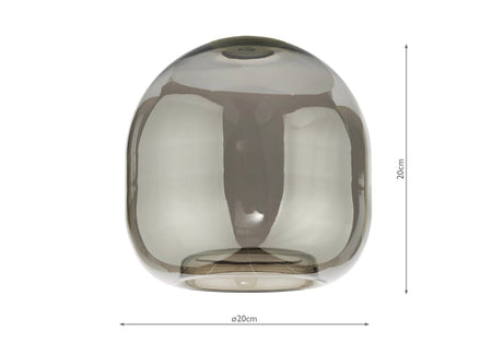 Aiden Easy Fit Pendant Smoked Glass