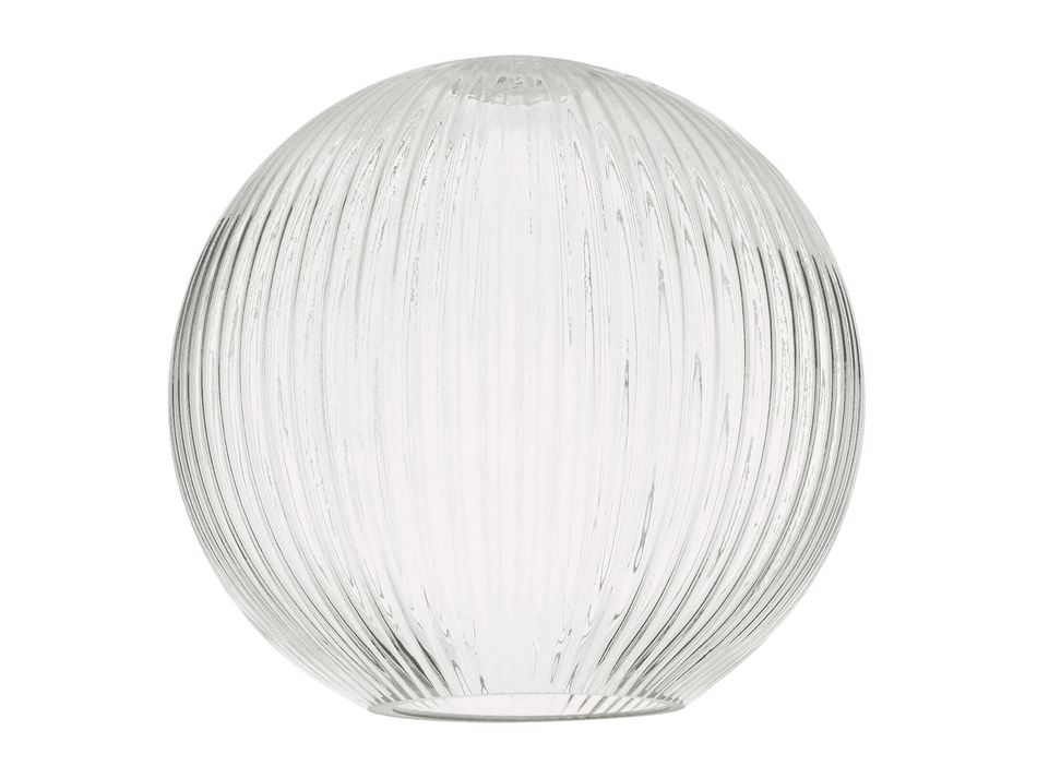 Easy Fit Ribbed Round Glass Shade