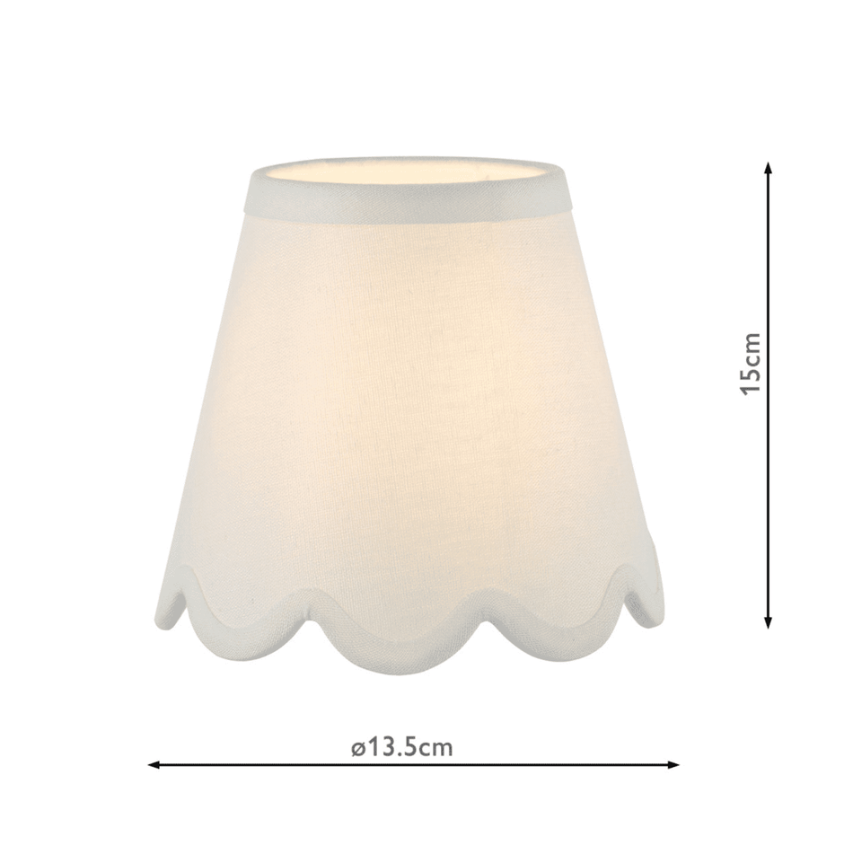 Nerita Ivory Linen Tapered Drum Shade