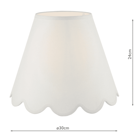 Nerita Ivory Linen Tapered Drum Shade