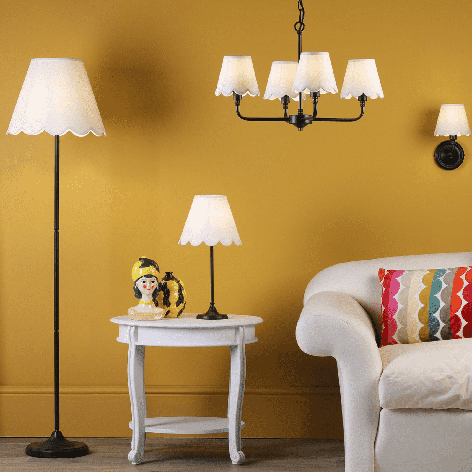 Nerita Ivory Linen Tapered Drum Shade