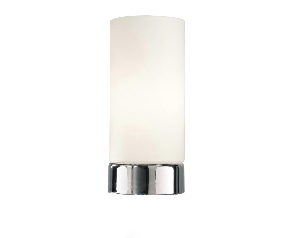 Owen Touch Table Lamp Polished Chrome Opal Glass