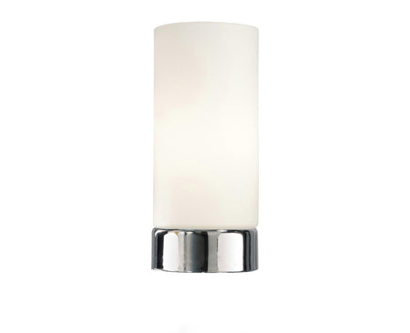 Owen Touch Table Lamp Polished Chrome Opal Glass