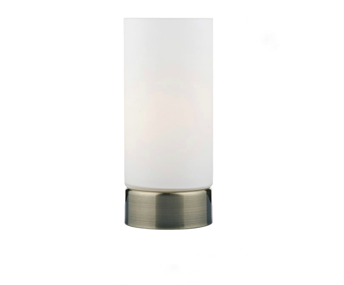 Owen Touch Table Lamp antique brass Opal Glass
