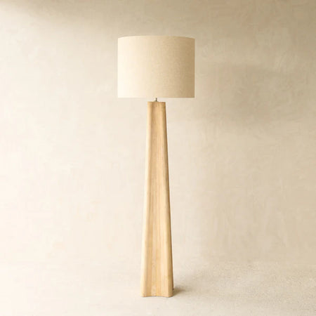 NAVELLI wood matt natural floor lamp