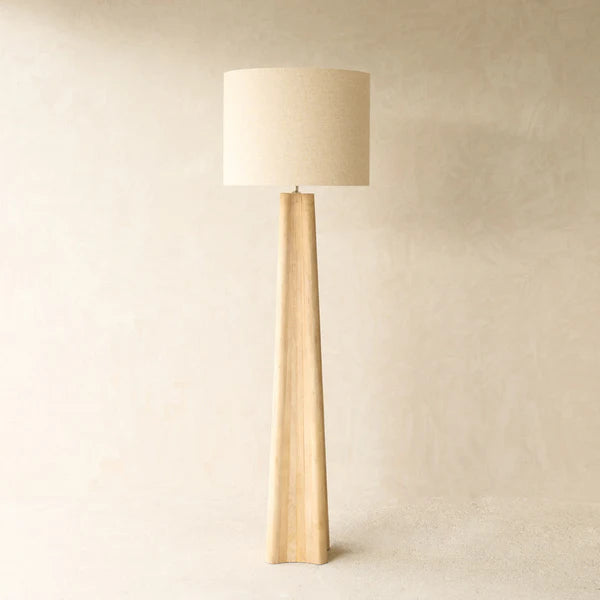 NAVELLI wood matt natural floor lamp