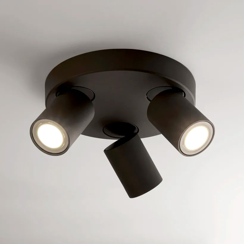 Moon round 3 light black Spotlight