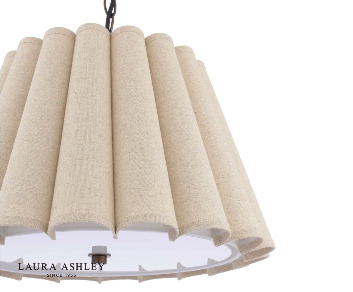 Laura Ashley Holwell 2 Light Pendant Antique Bronze With Shade