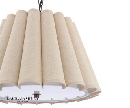 Laura Ashley Holwell 2 Light Pendant Antique Bronze With Shade