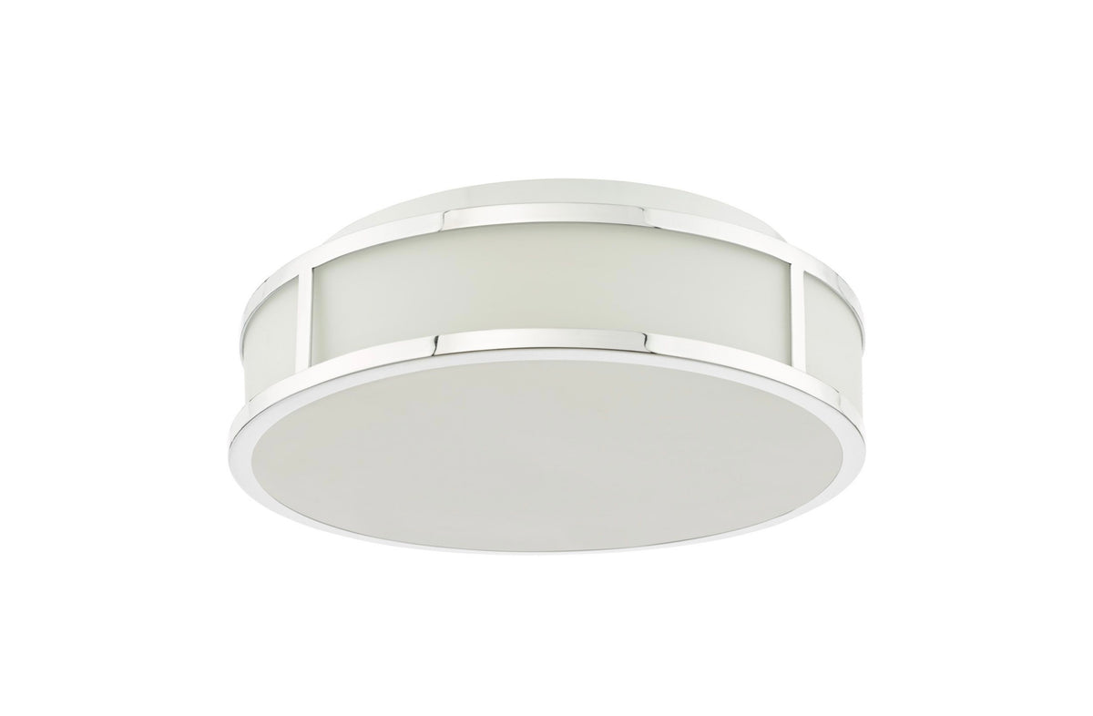 Royce 2 Light Bathroom Ceiling Light Polished Chrome and Opal Glass IP44