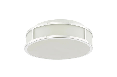 Royce 2 Light Bathroom Ceiling Light Polished Chrome and Opal Glass IP44