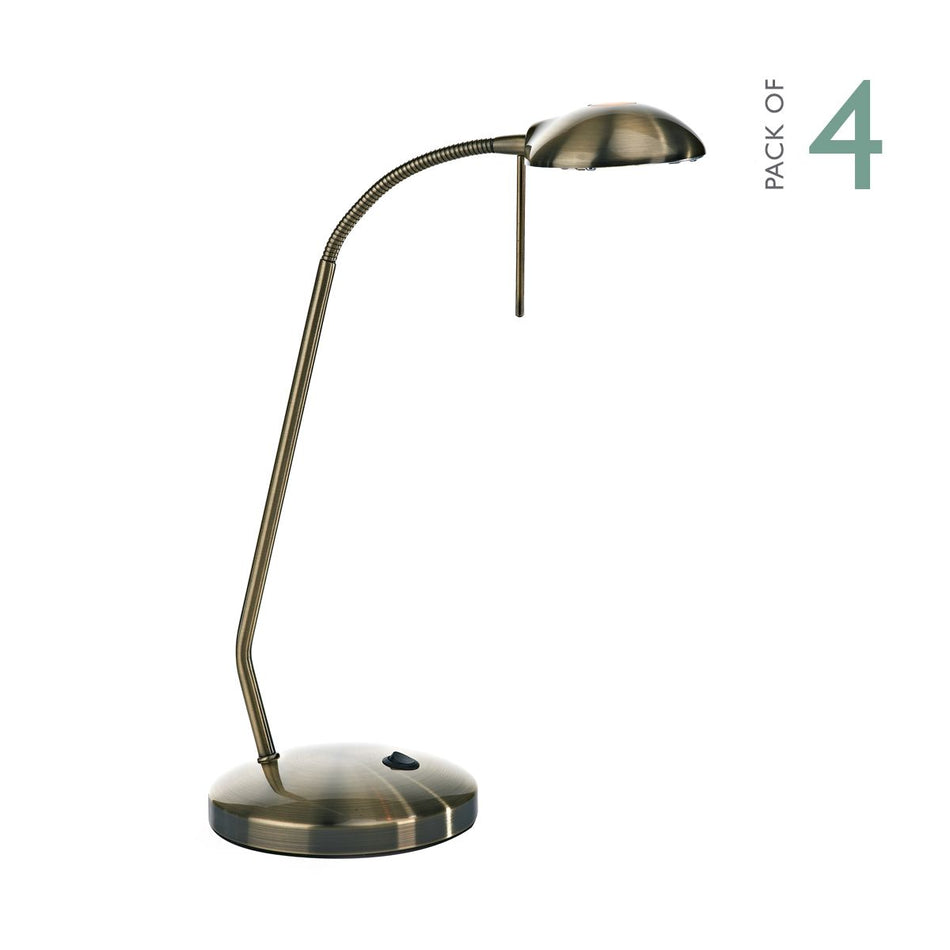 Journal Task Table Lamp Antique Brass Multipack