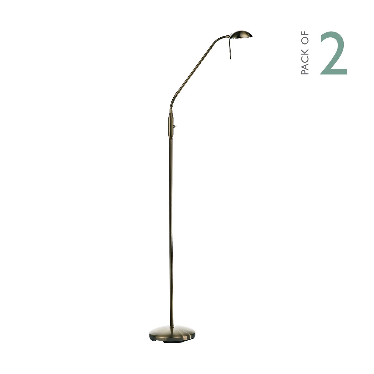 Journal Task Floor Lamp Antique Brass Multipack