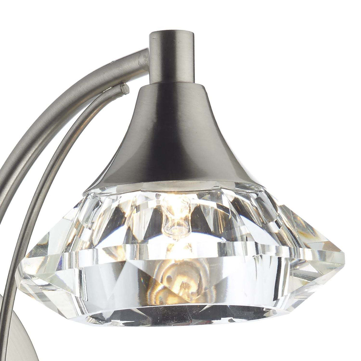 Luther Wall Light Satin Chrome Crystal