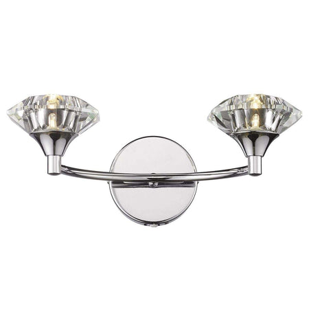 Luther 2 Light Wall Light Polished Chrome Crystal