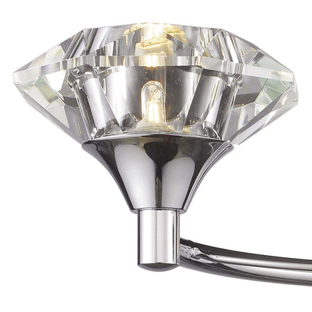 Luther 2 Light Wall Light Polished Chrome Crystal