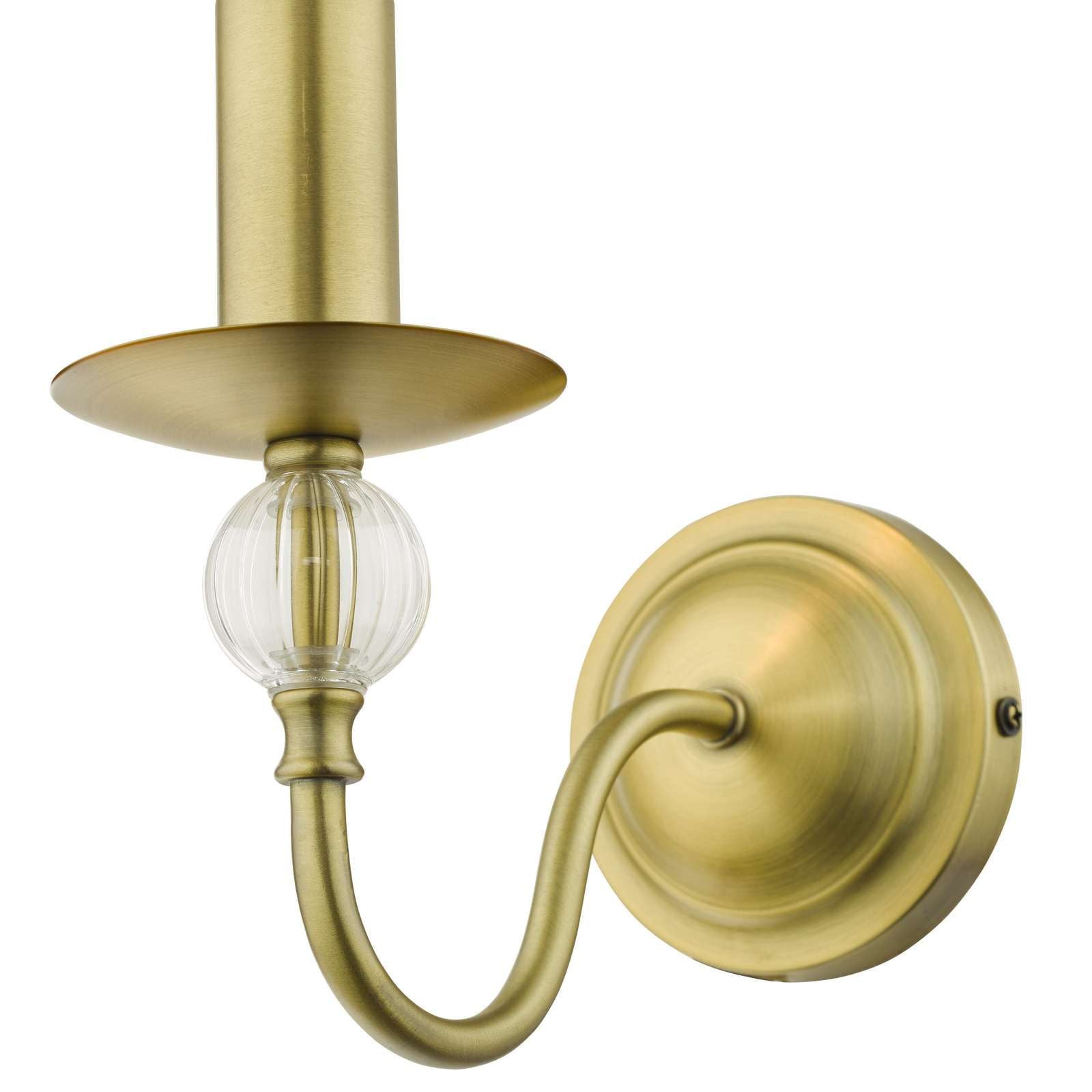 Lyzette Wall Light Aged Brass Ribbed Glass