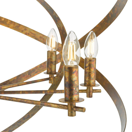 Nitya 8 Light Pendant Mottled Copper