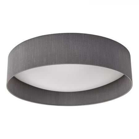 Nysa 3 Light Flush Grey Faux Silk 60cm