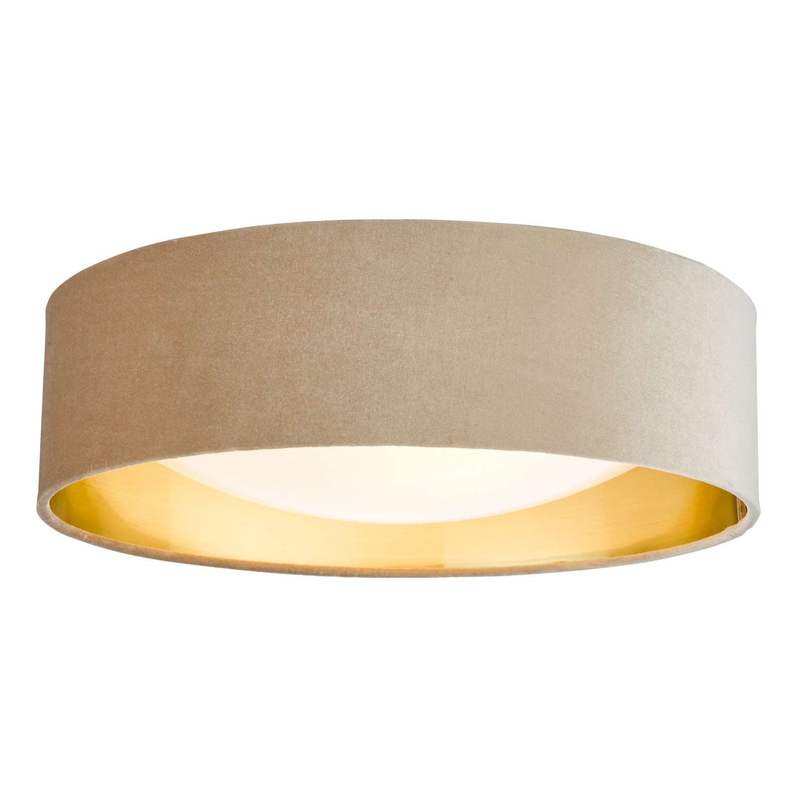 Nysa 2 Light Flush Velvet Taupe Shade 40cm