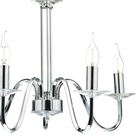 Pique 5 Light Polished Chrome Clear Crystal Detail Copy