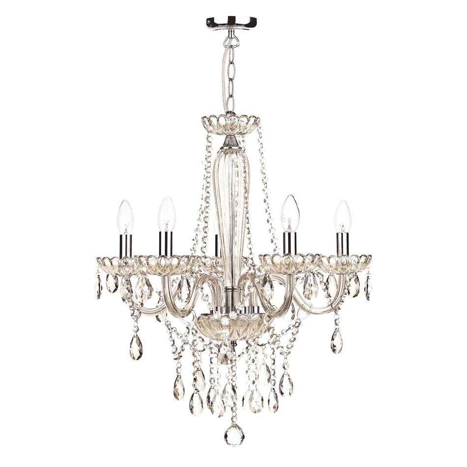 Raphael 5 Light Chandelier Champagne Crystal Copy Copy