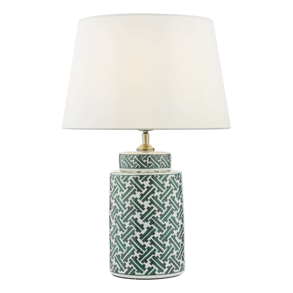 Reese Table Lamp Green Print Base Only