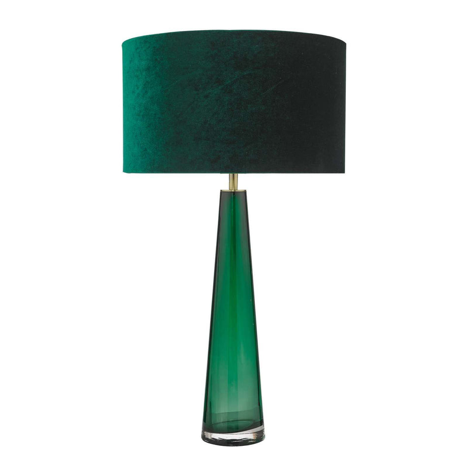 Samara Table Lamp Green Glass Base Only