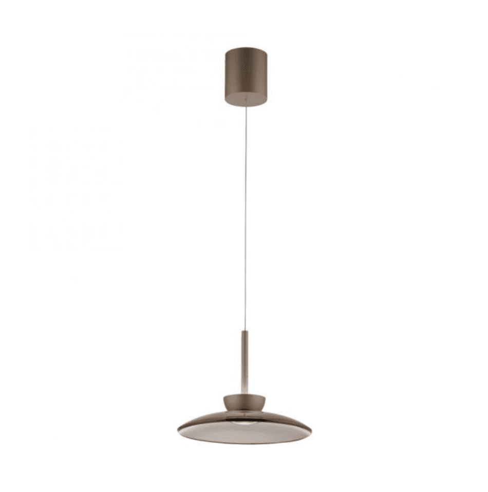 Bronze LED pendant - Smoked glass