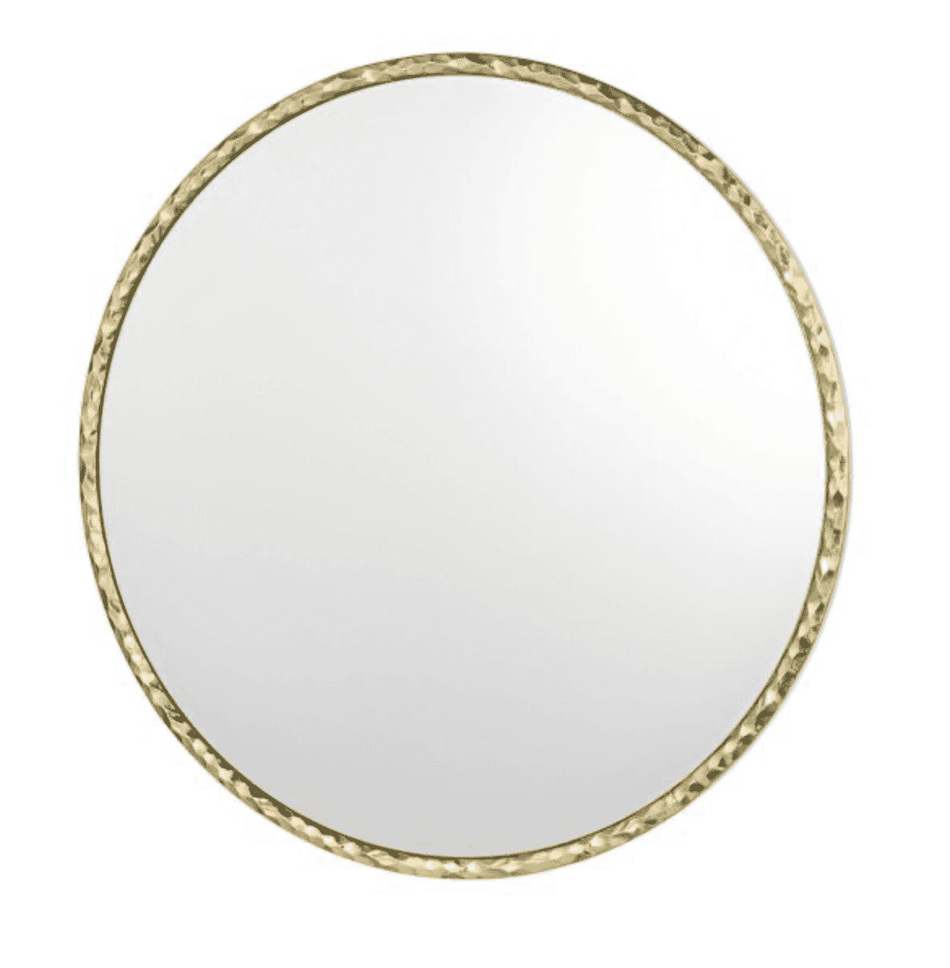 Jinelle Square Mirror - Textured Gold Frame