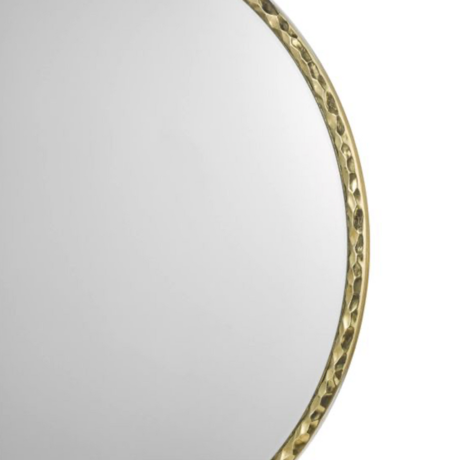 Jinelle Square Mirror - Textured Gold Frame