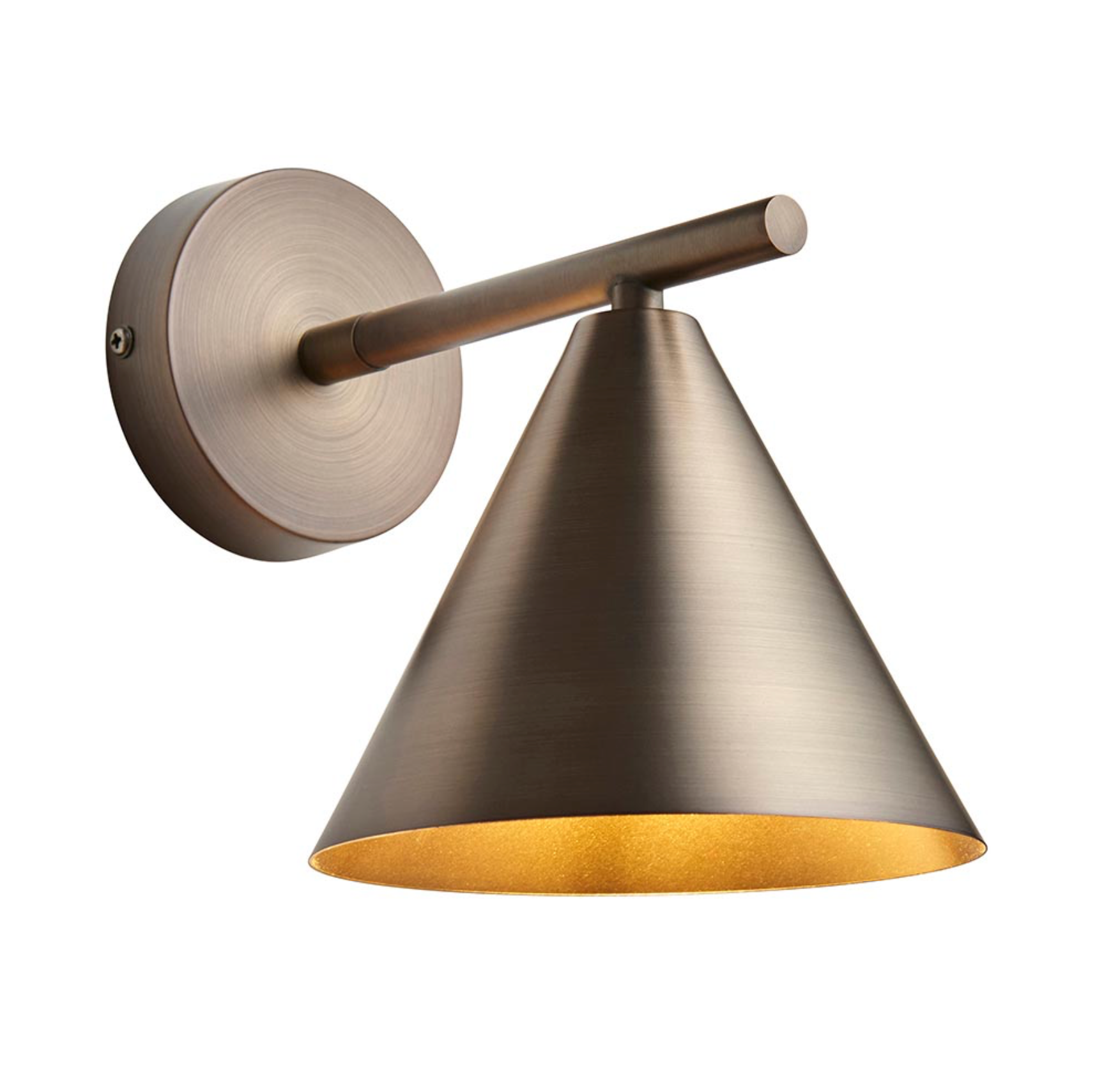 Cape Wall Brushed Antique Bronze Plated Wall Light