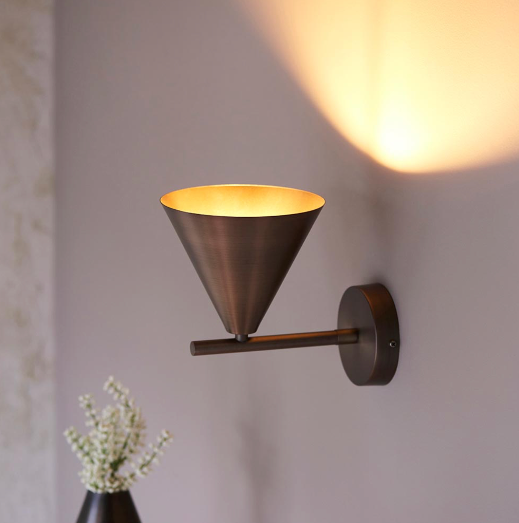 Cape Wall Brushed Antique Bronze Plated Wall Light