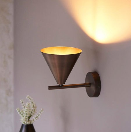 Cape Wall Brushed Antique Bronze Plated Wall Light
