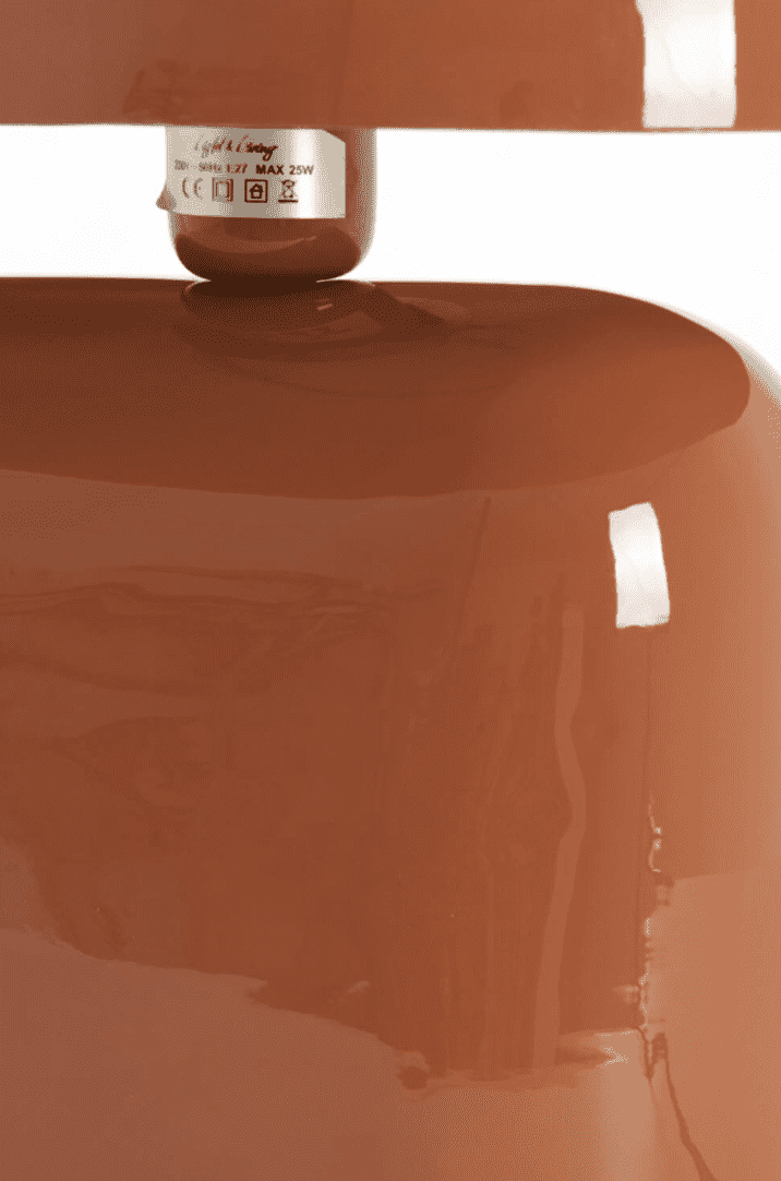 TODD Shiny Dark Orange Table Lamp