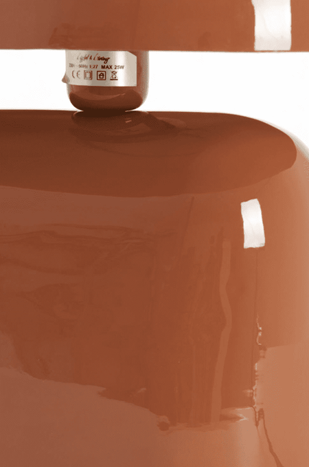 TODD Shiny Dark Orange Table Lamp