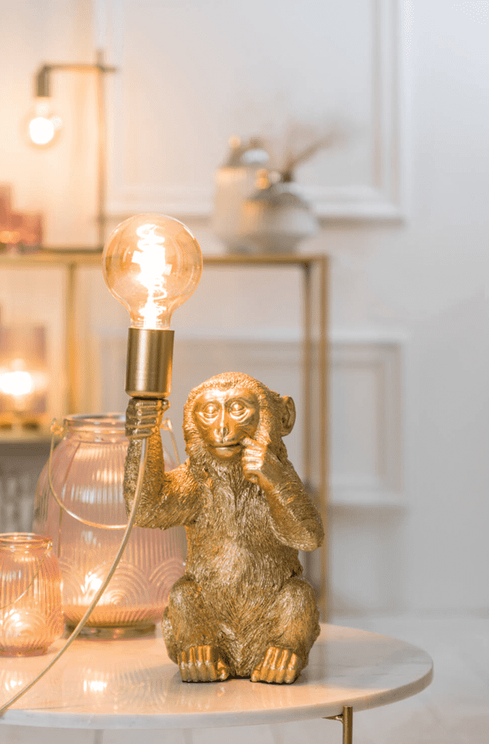 MONKEY Gold Table Lamp