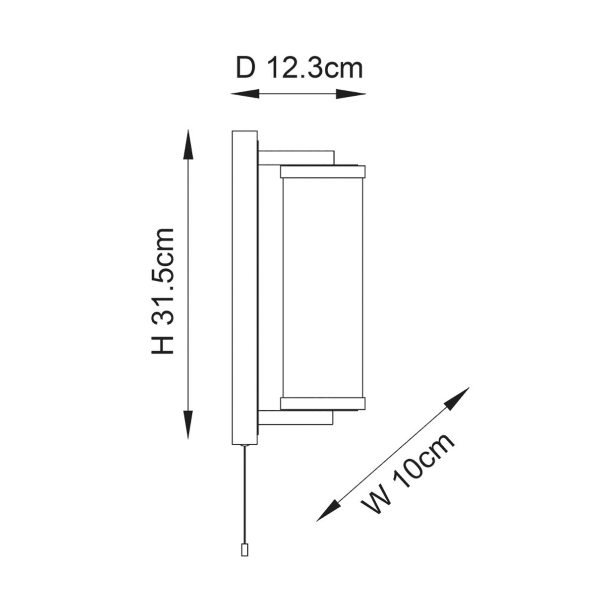 Taylor 1LT Wall Light - Bronze