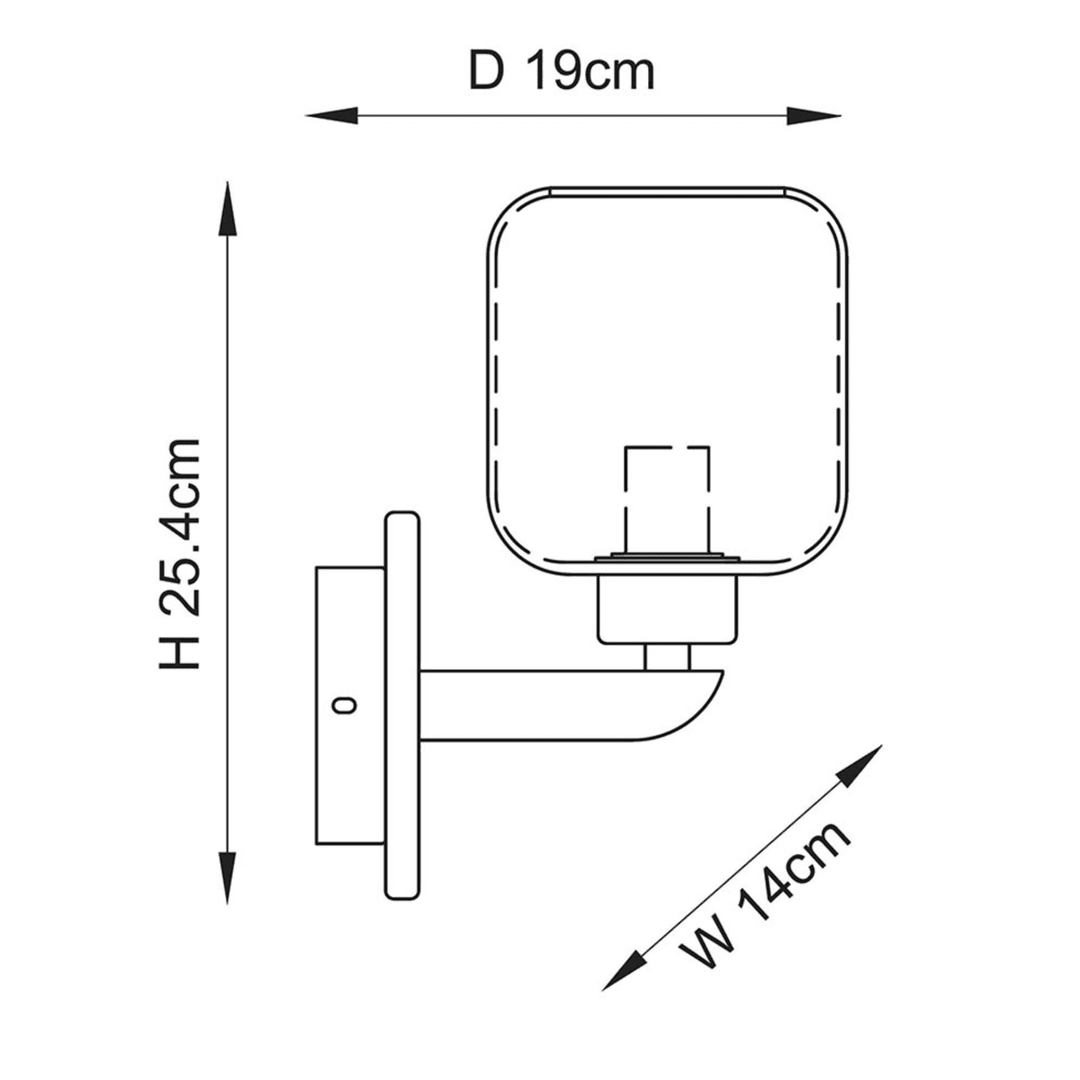 Travi 1LT Wall Light