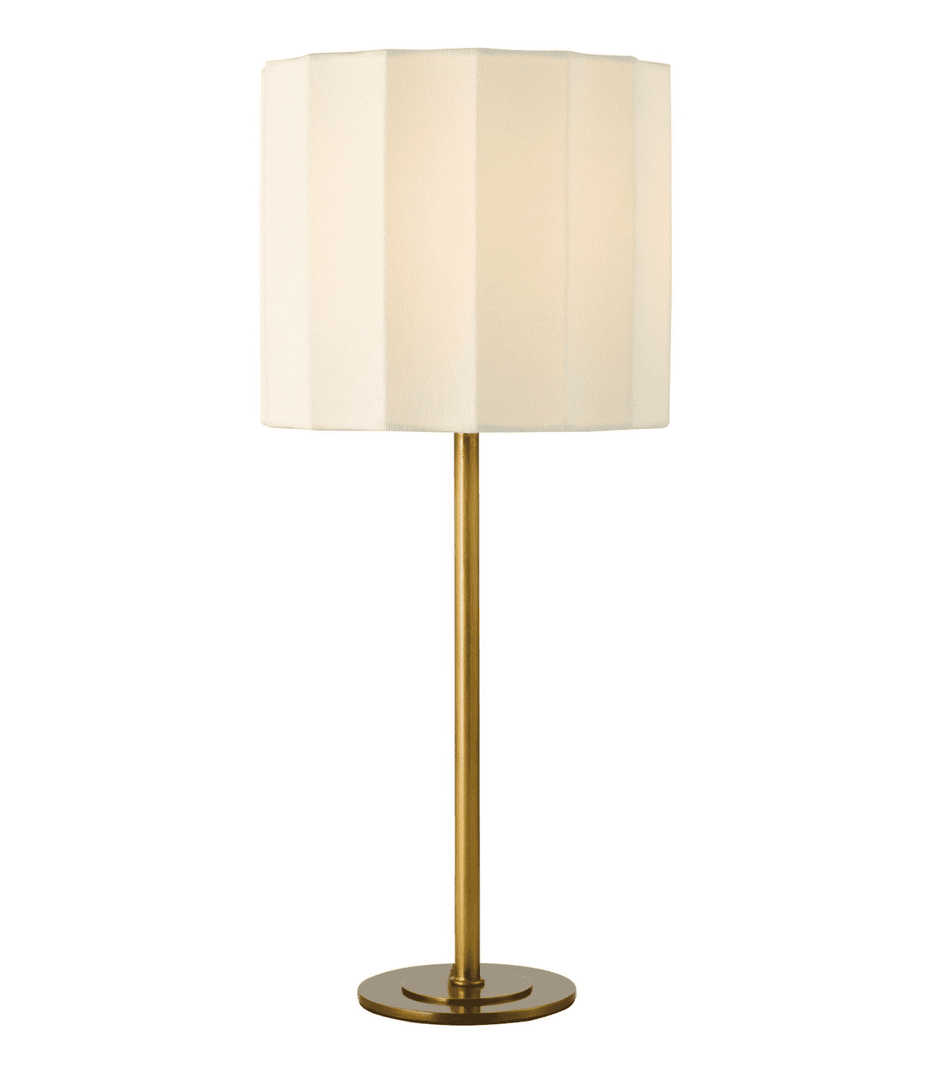 Noura Table Lamp Antique Bronze and Ivory With Shade