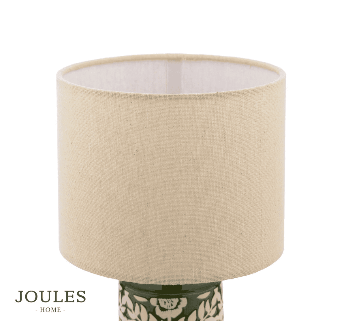 Joules Highclere Table Lamp Green Ceramic With Shade
