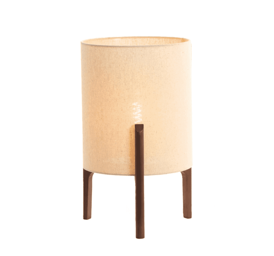 LITTO Dark Brown Linen Natural - Table Lamp
