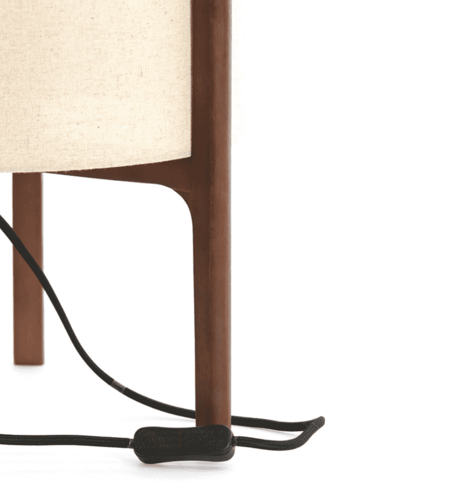 LITTO Dark Brown Linen Natural - Table Lamp