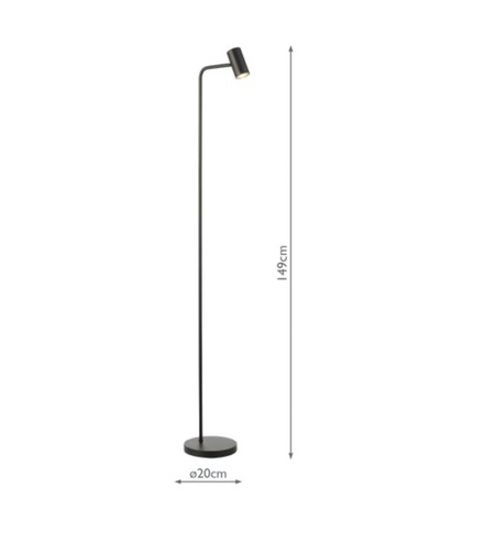 Thierry Task Floor Lamp Matt Black