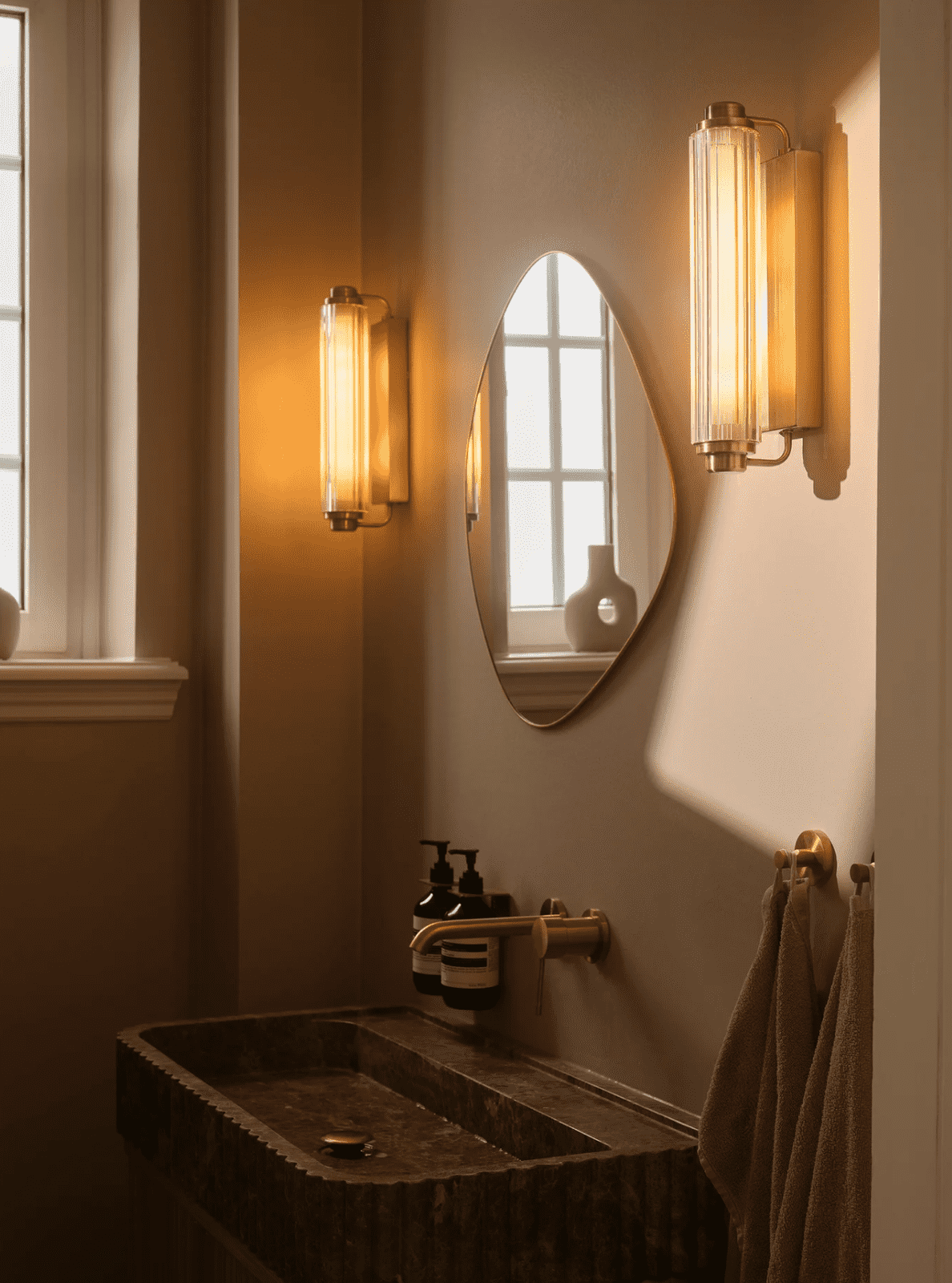 Nimal Double Wall Light Brass